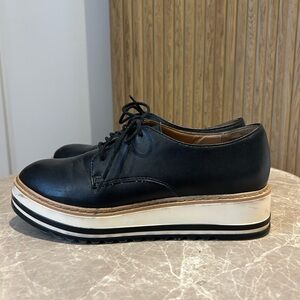 Steve Madden Black Platform Loafers